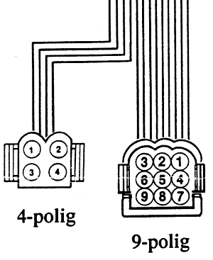 Schema 9-4-polig contact/kontakt Schema 9-4-polig contact/kontakt